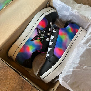 Girls Skechers Street Sneakers 5 (Big Girl) Black Multi-color